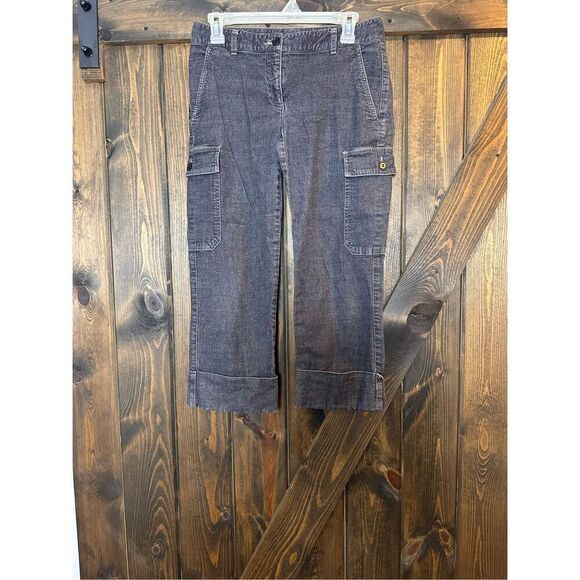 Theory Cargo Low Rise Cropped Jeans - Picture 1 of 4